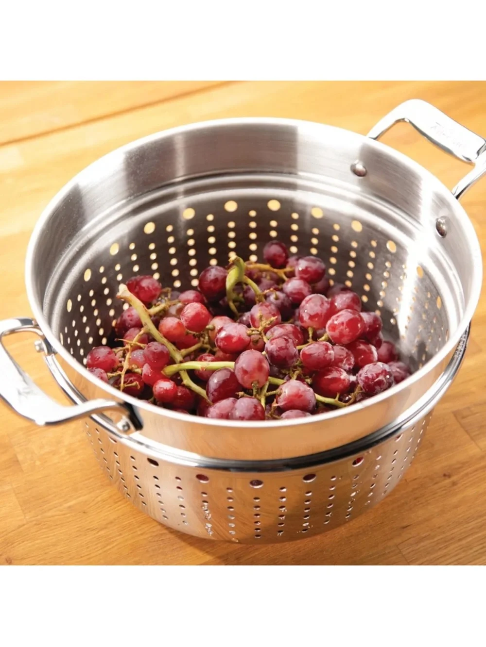 All-Clad Stainless Steel 7 qt. Strainer/Steamer Insert